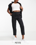 Miss Selfridge Petite cigarette pants in black