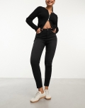 Miss Selfridge skinny jeans in black