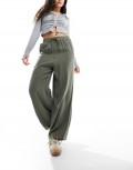 Miss Selfridge soft touch pull on wide leg pants in khaki