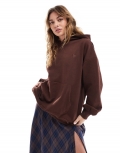 Miss Selfridge oversized hoodie in choc