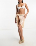 Miss Selfridge festival sequin sheer sarong mini skirt