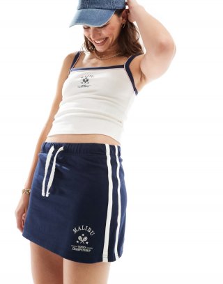 Miss Selfridge sporty mini skirt in navy - part of a set