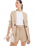 Miss Selfridge soft touch relaxed fit blazer in stone - part of a set