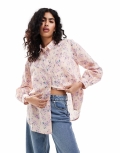 Miss Selfridge oversized shirt in floral print