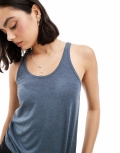 Miss Selfridge light weight tank top in indigo