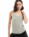 Miss Selfridge light weight heather tank top in sage