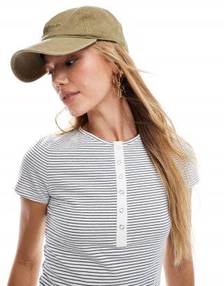 Miss Selfridge snaps t-shirt in navy and white stripe