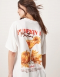 Miss Selfridge pumpkin pie martini oversized tee